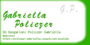 gabriella policzer business card